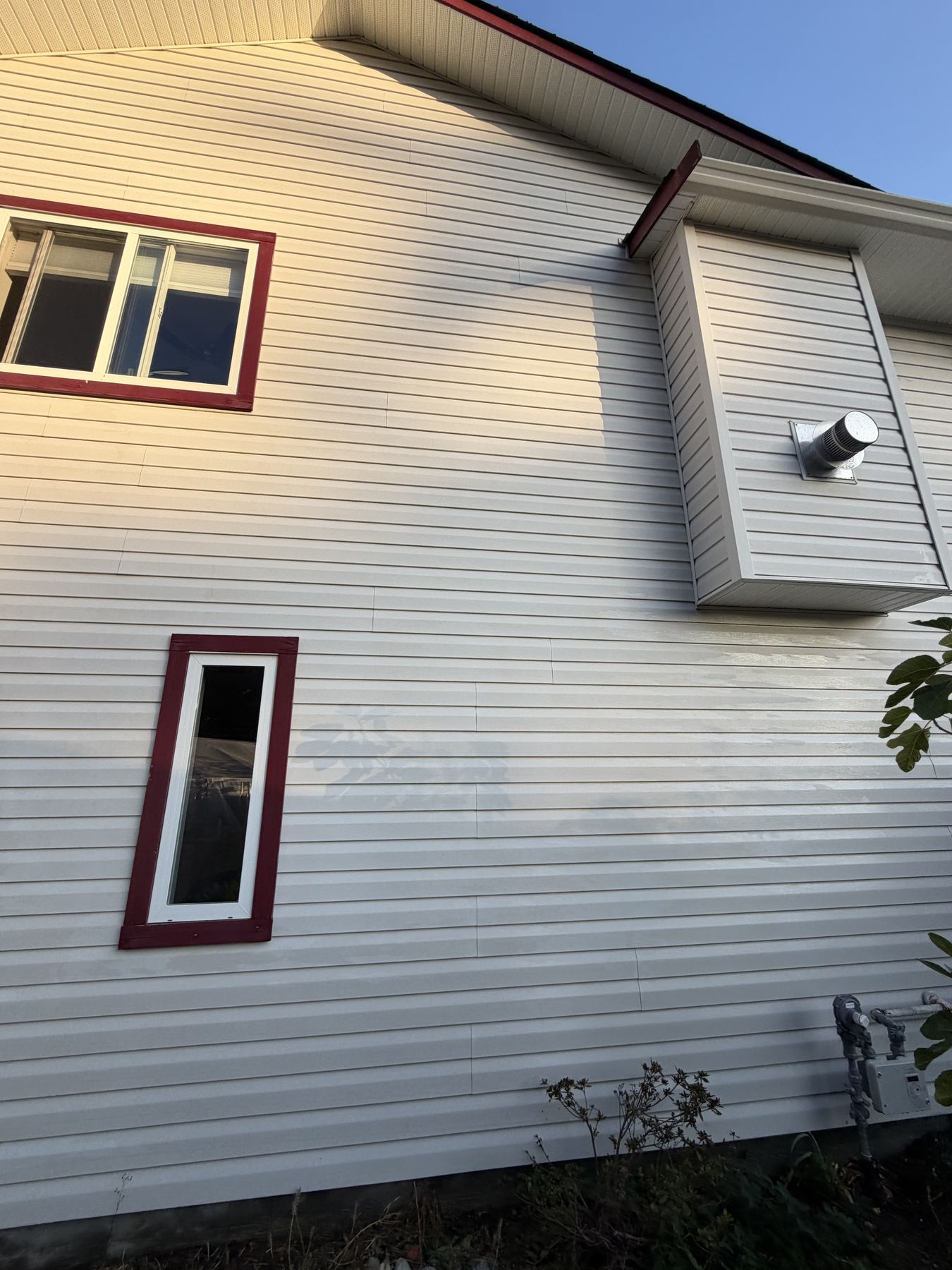 House siding after softwashing